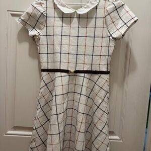 JANIE AND JACK GIRLS PLAID PONTE DRESS SIZE 12